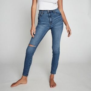 Cotton On light washed high rise skinny jeans